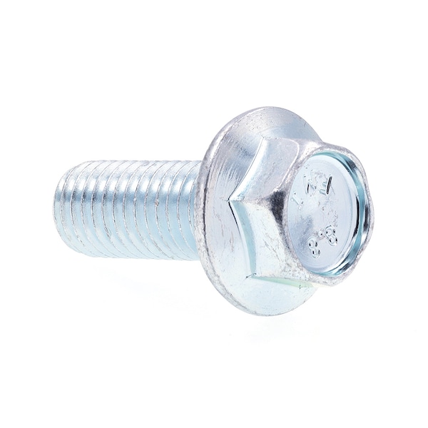 Flange Bolts, Class 8.8 Metric M12-1.75 X 30MM Zinc Plated Steel 25PK